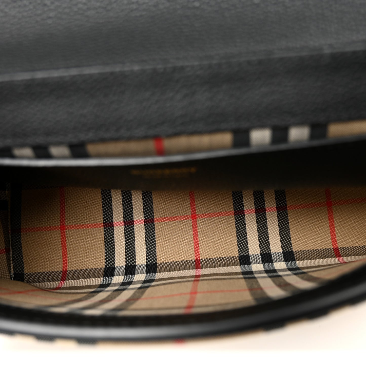 Grainy Calfskin Vintage Check Note Crossbody Bag Black