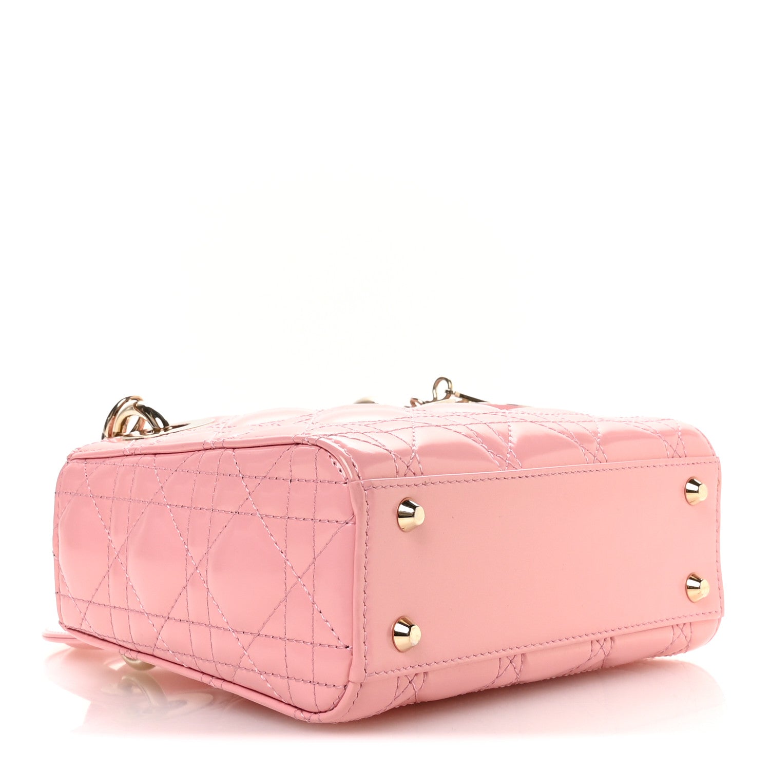 Christian Dior Patent Cannage Mini Lady Dior Pink 4 of 10