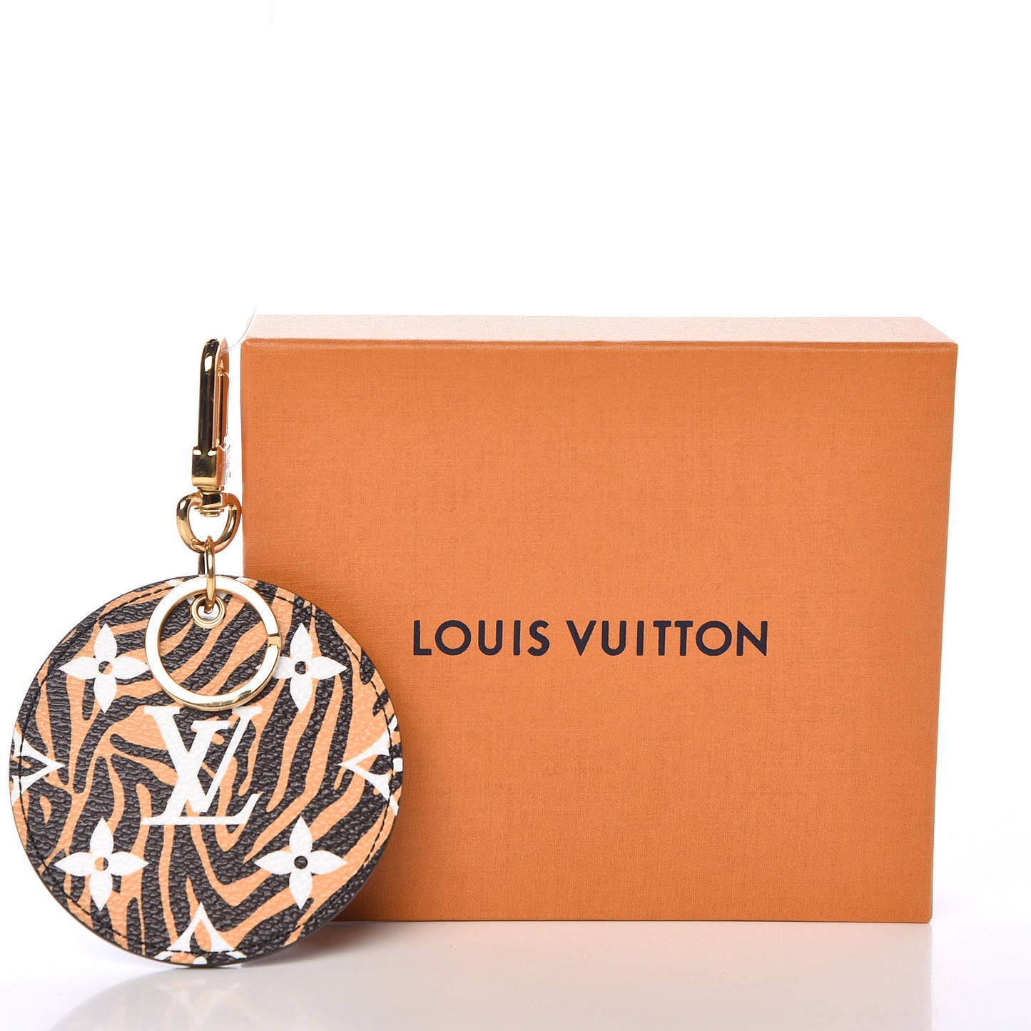 Monogram Giant Jungle Bag Charm Key Holder Black