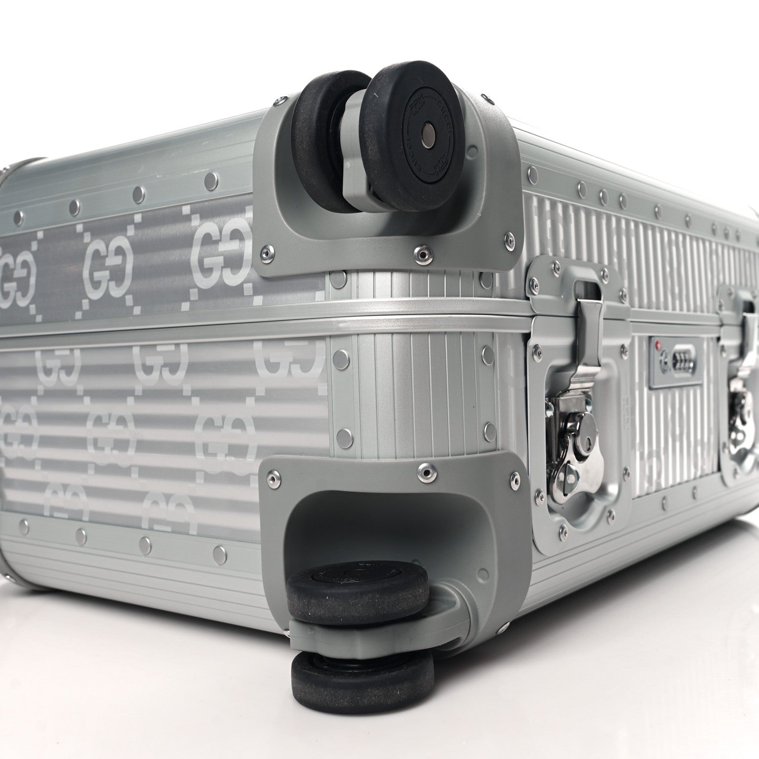 Gucci Aluminum GG Monogram Porter Cabin Plus Trolley Rosso 10 of 10