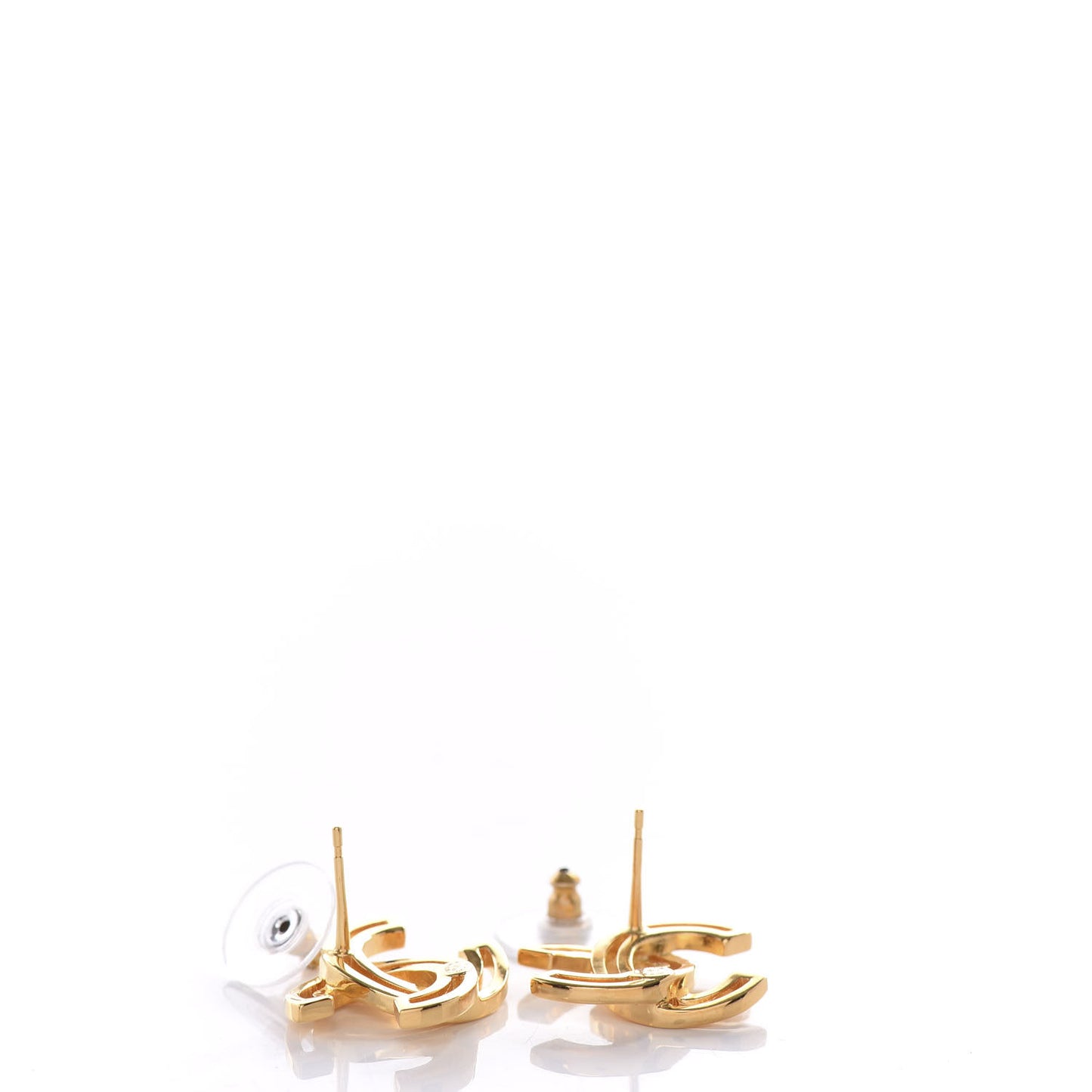 Metal Obazine CC Earrings Gold