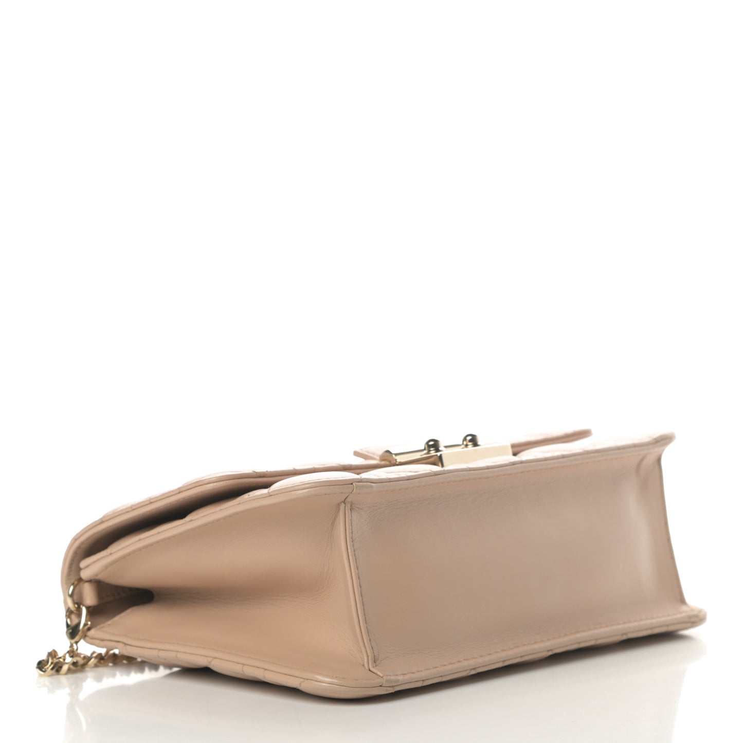 Lambskin Cannage Miss Dior Promenade Pouch Beige