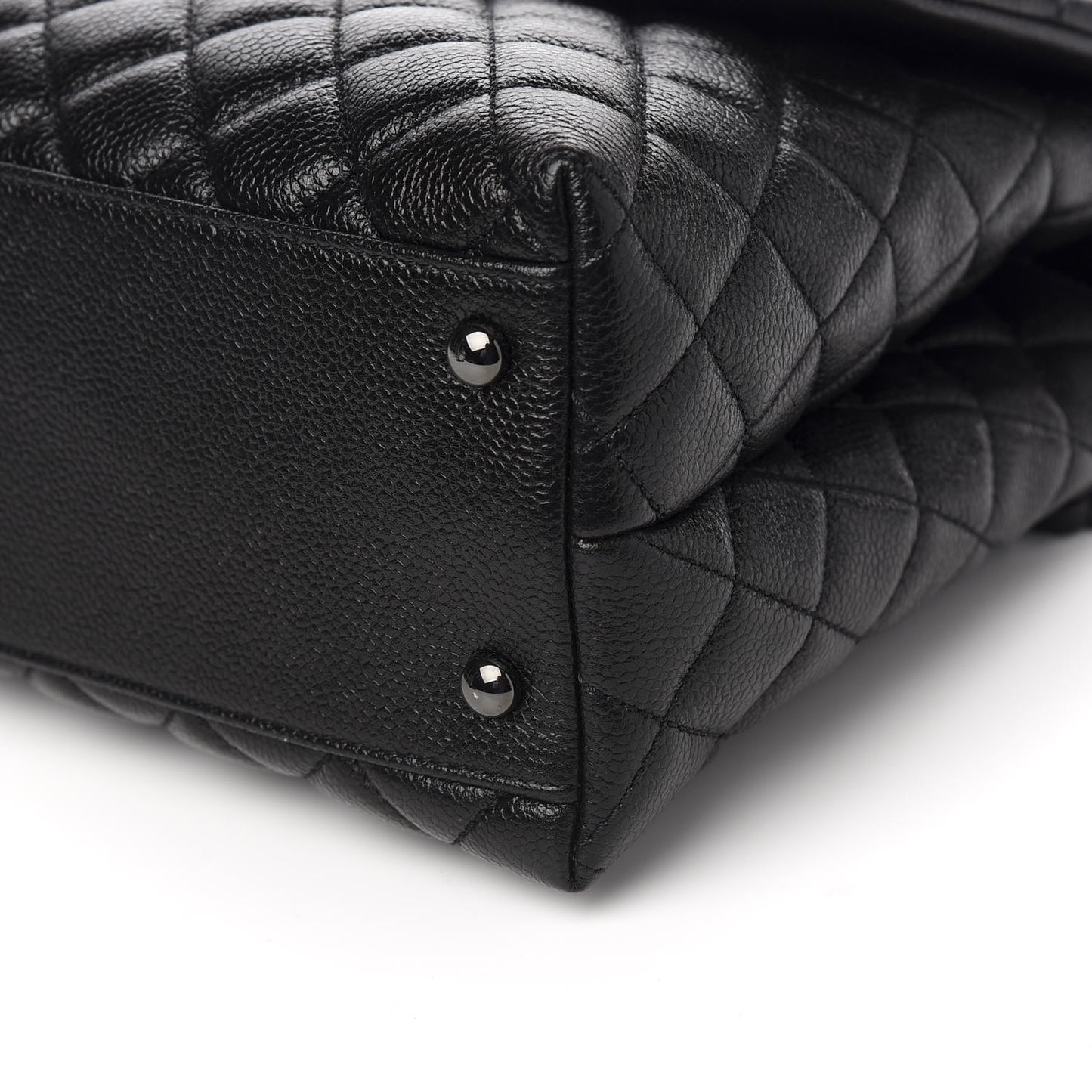 Caviar Quilted Medium Coco Handle Flap So Black