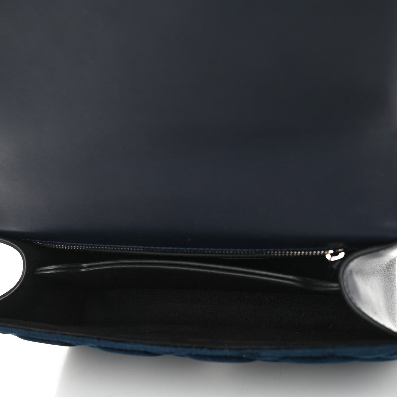 Alexander McQueen Velvet Quilted Knuckle Duster Shoulder Bag Oltremare Night Blue 4 of 8