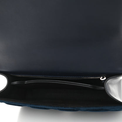 Alexander McQueen Velvet Quilted Knuckle Duster Shoulder Bag Oltremare Night Blue 4 of 8