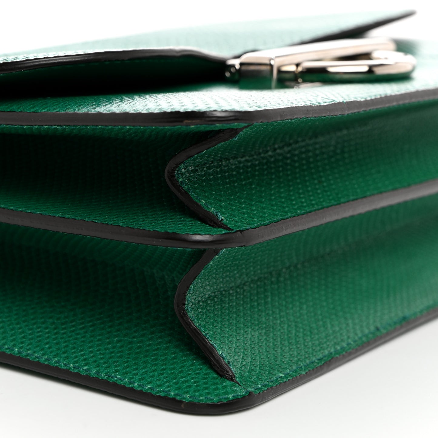 Calfskin Reptile Embossed Joanne Crossbody Emerald Green