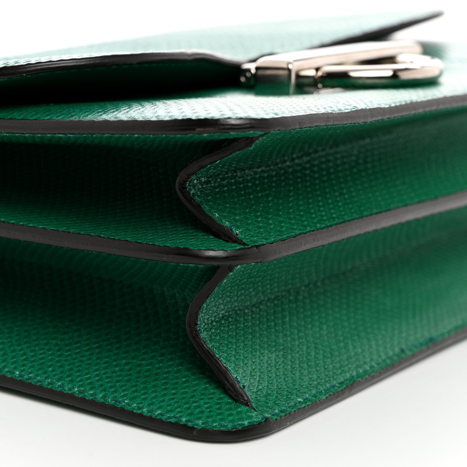 Salvatore Ferragamo Calfskin Reptile Embossed Joanne Crossbody Emerald Green 9 of 10