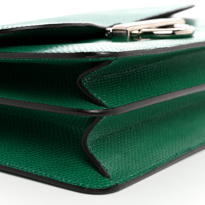 Salvatore Ferragamo Calfskin Reptile Embossed Joanne Crossbody Emerald Green 9 of 10