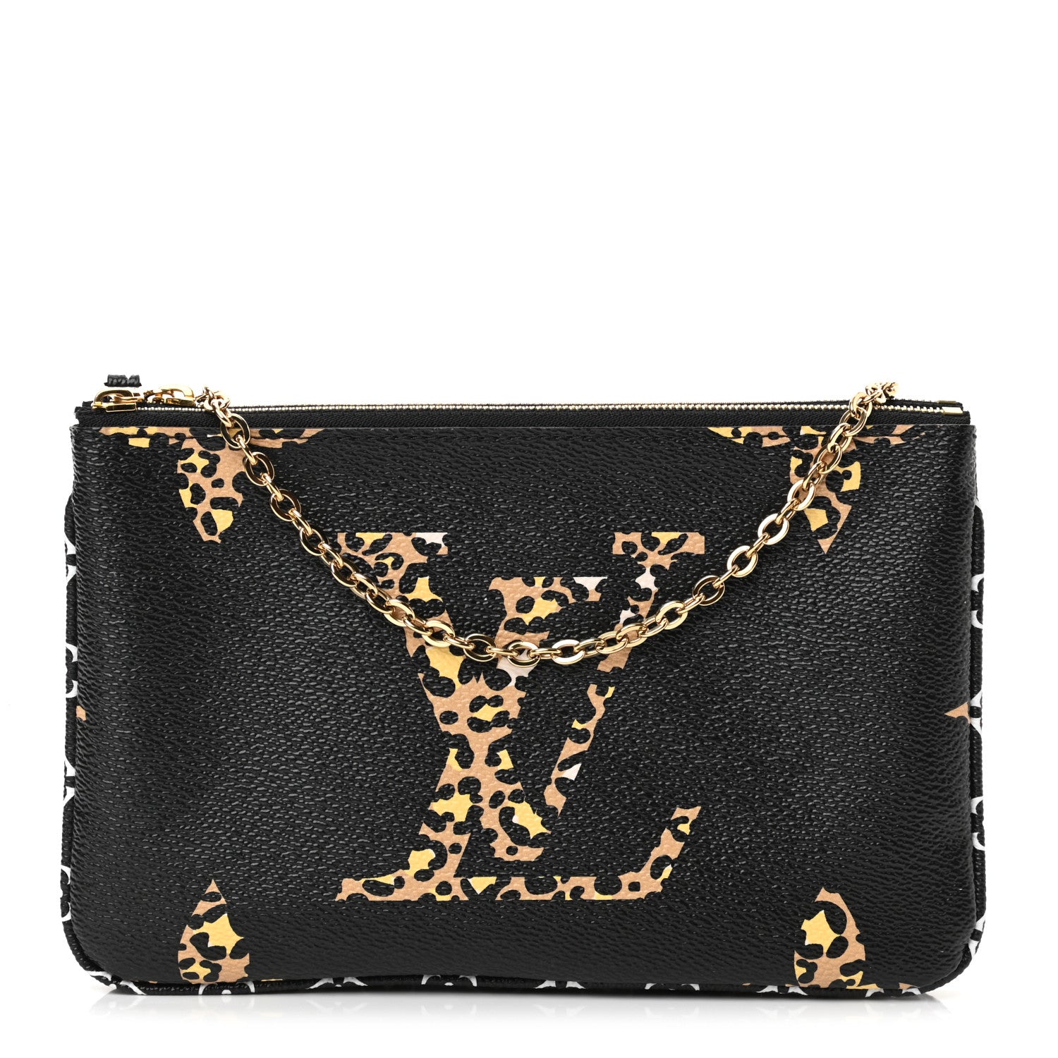 Louis Vuitton Monogram Giant Jungle Pochette Double Zip Black 1 of 11