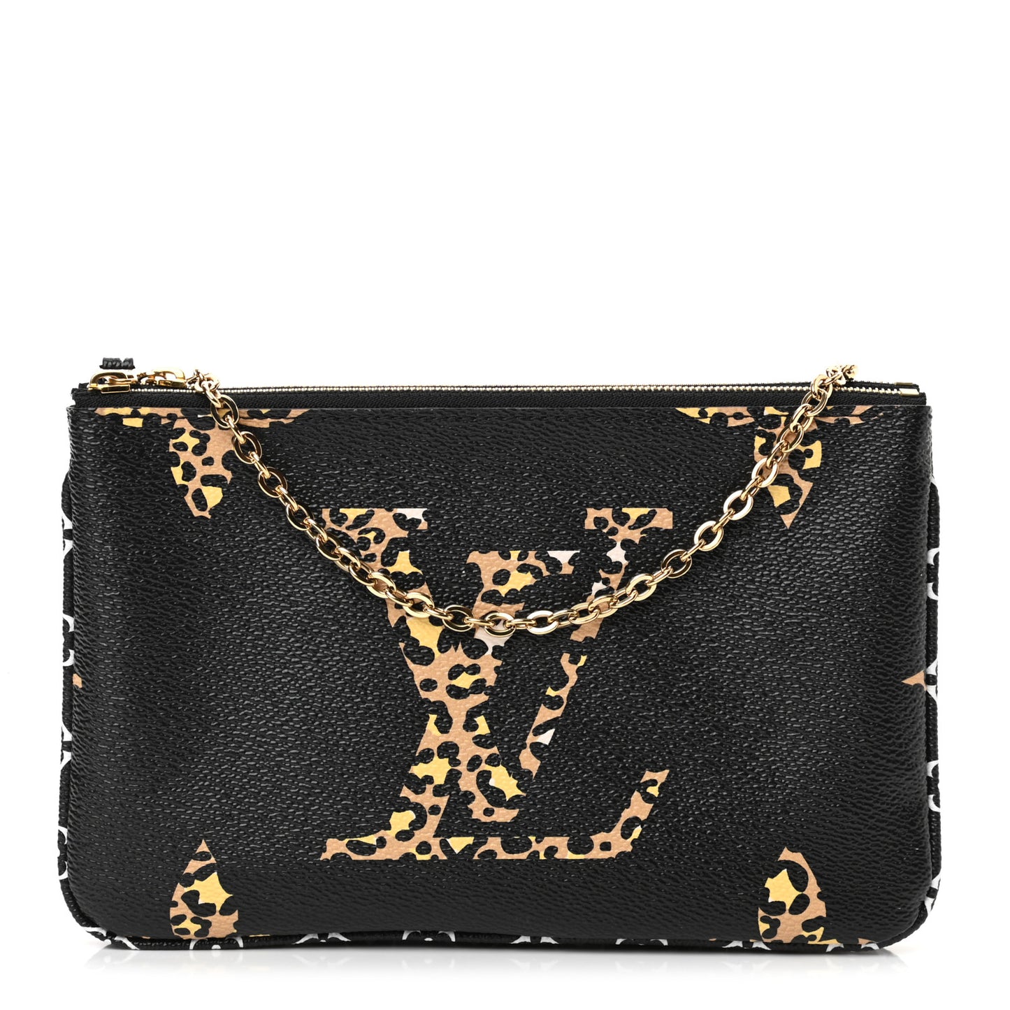 Monogram Giant Jungle Pochette Double Zip Black
