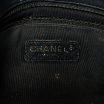 Chanel Calfskin Quilted Medium Graphic Flap White Black 6 of 12