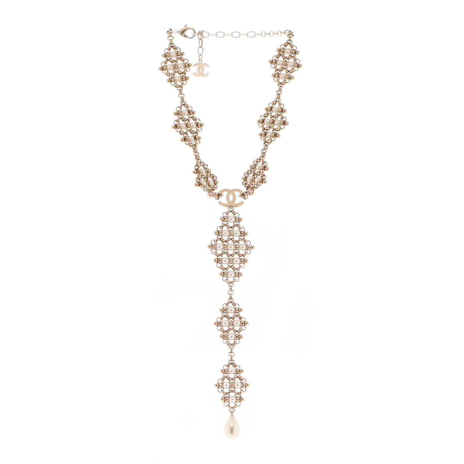Chanel Pearl Monte-Carlo Nights CC Pendant Necklace Gold 3 of 7