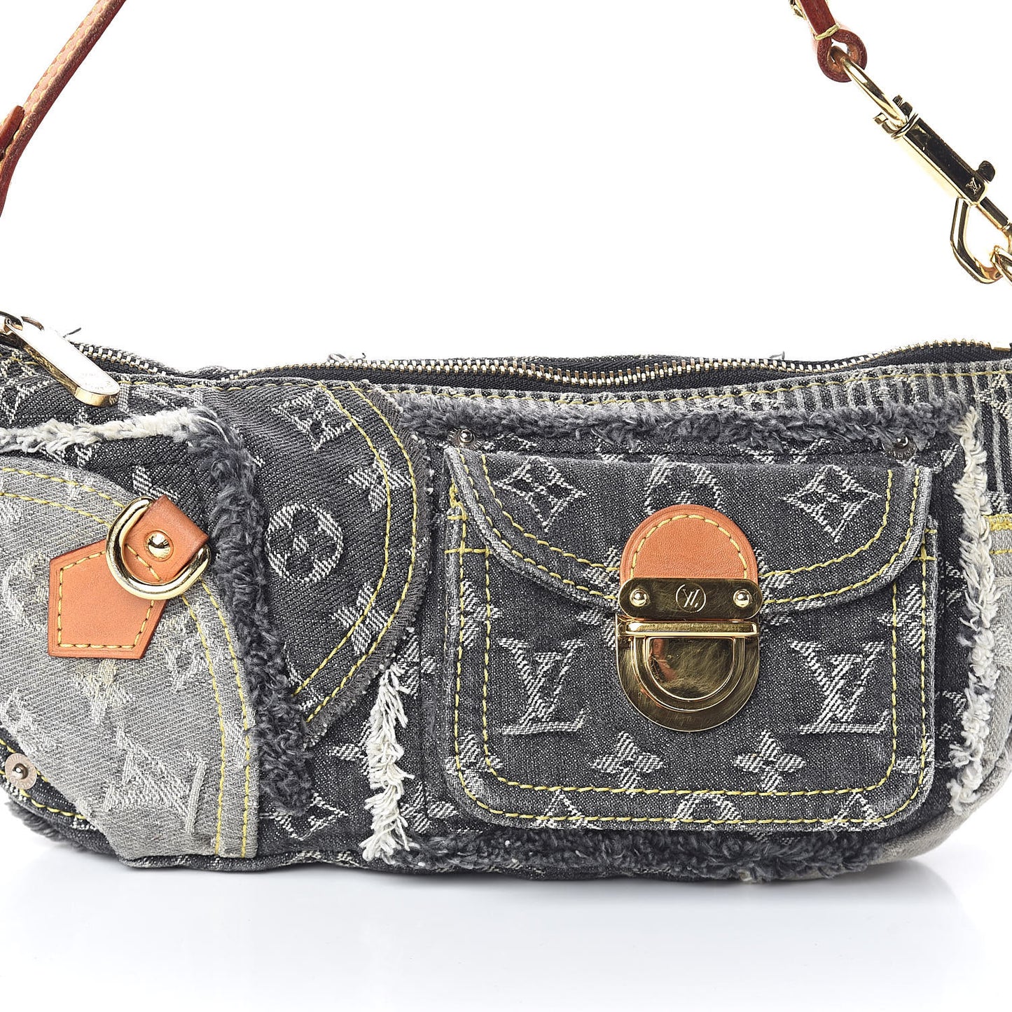 Denim Patchwork Pouchy Grey