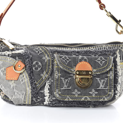 Louis Vuitton Denim Patchwork Pouchy Grey 7 of 9