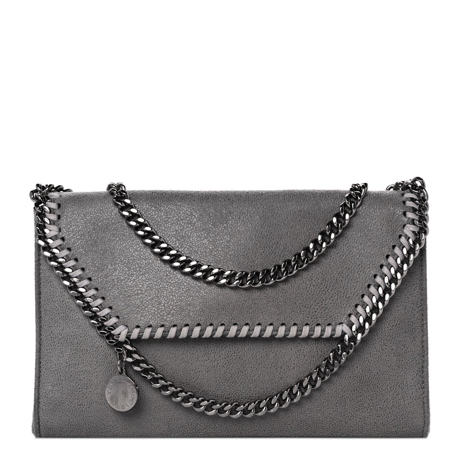 Stella McCartney Shaggy Deer Mini Falabella Crossbody Bag Grey 1 of 8