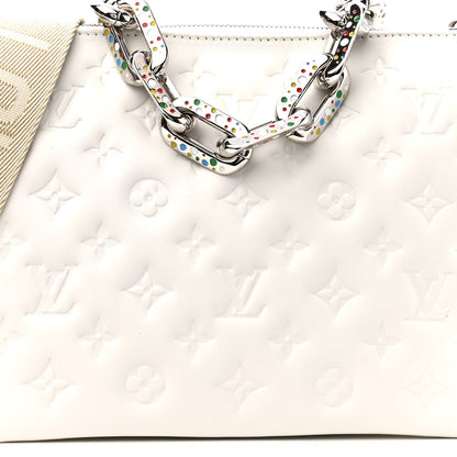 Louis Vuitton LV x YK Lambskin Embossed Monogram Coussin PM White 9 of 12
