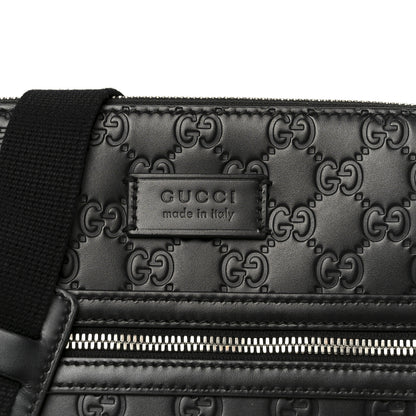 Gucci Guccissima Signature Small Messenger Bag Black 9 of 11