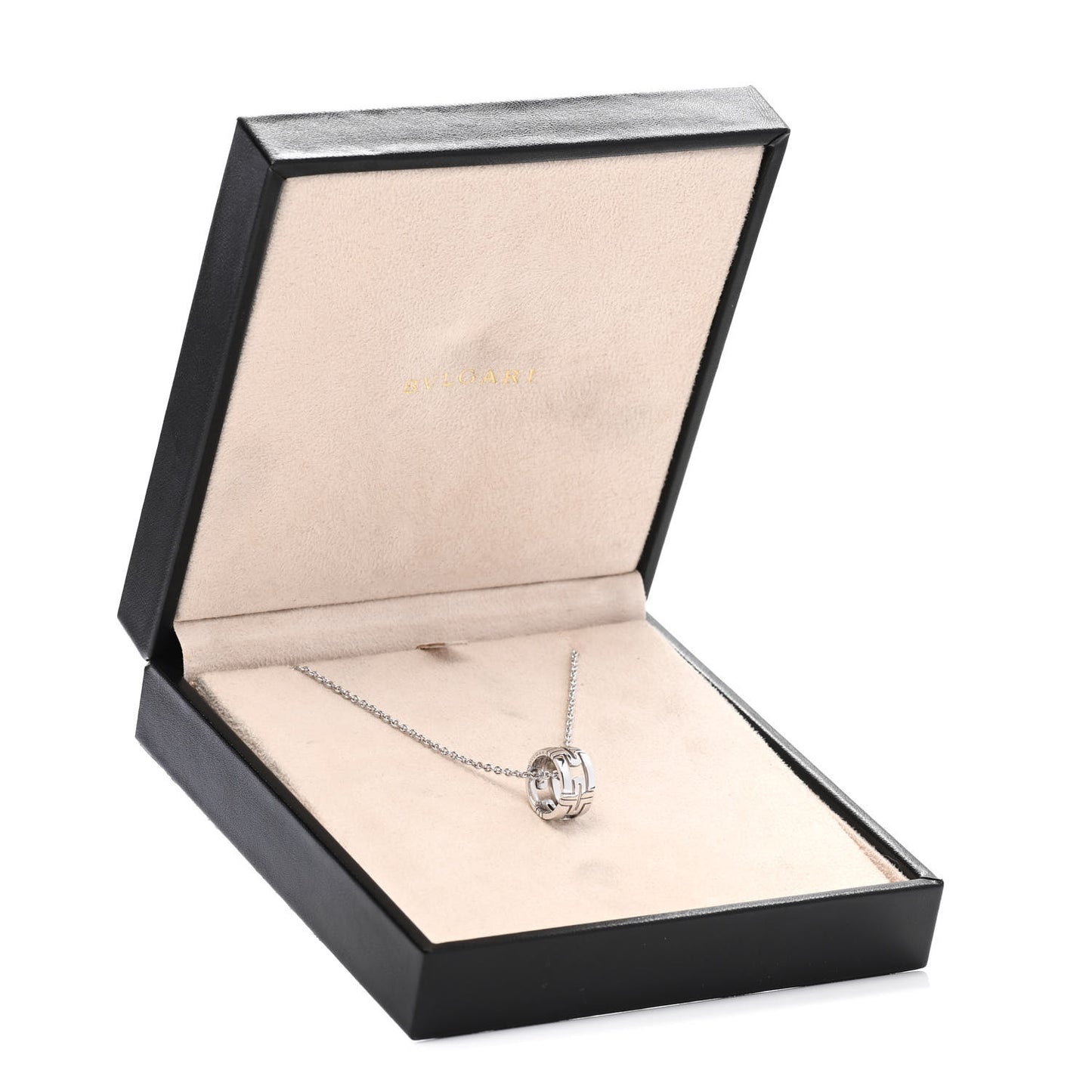 18K White Gold Parentesi Pendant Necklace
