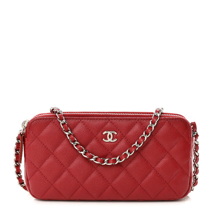 Chanel Caviar Quilted Small Clutch With Chain Dark Red 1 of 12