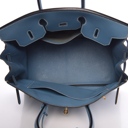 Hermes Gulliver Birkin 35 Blue Jean 8 of 33