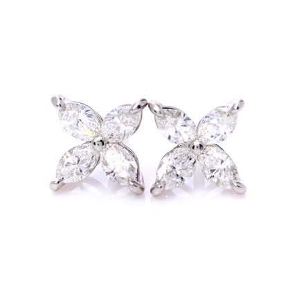 Tiffany Platinum Diamond Large Victoria Earrings 8 of 9