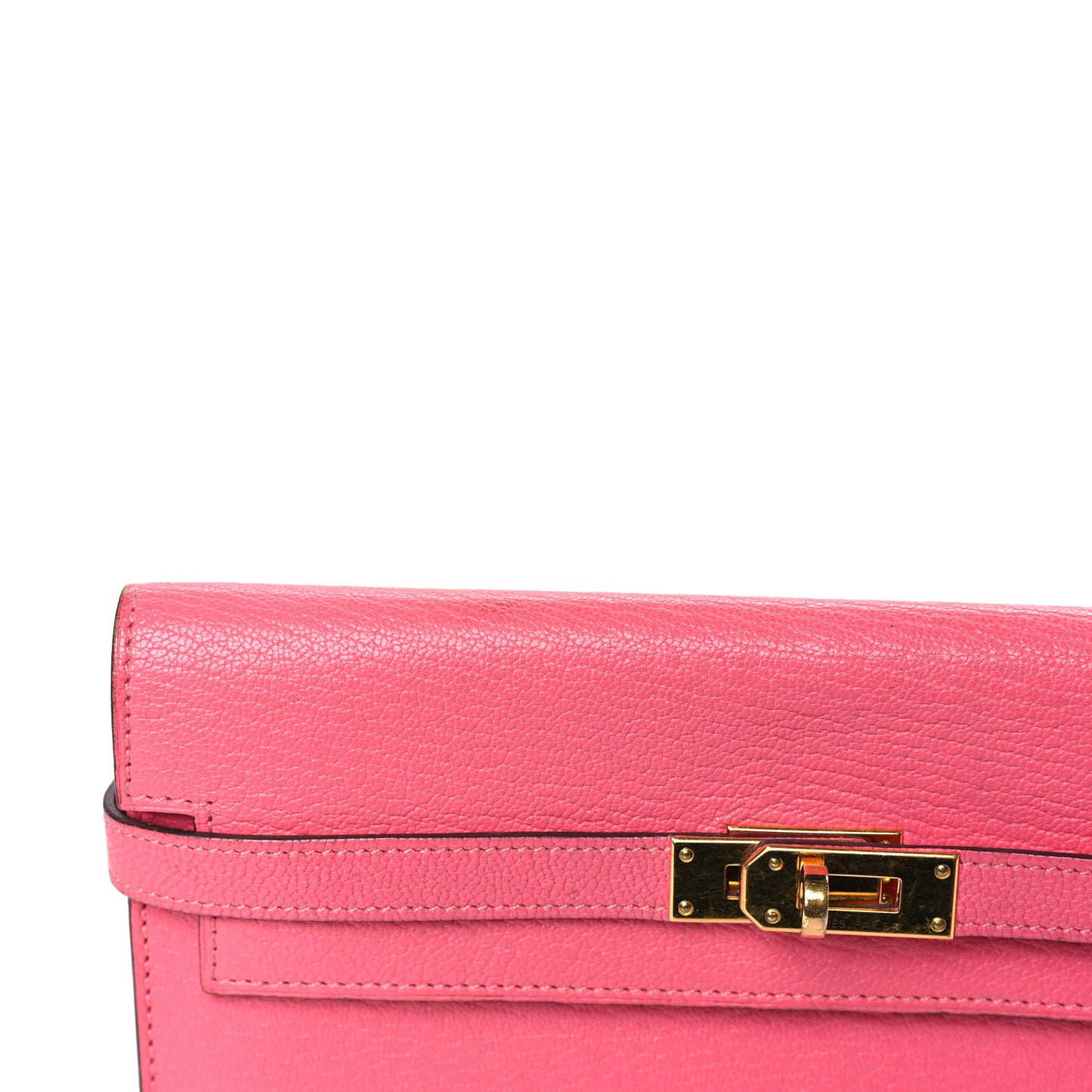 Chevre Mysore Kelly Longue Wallet Rose Azalee