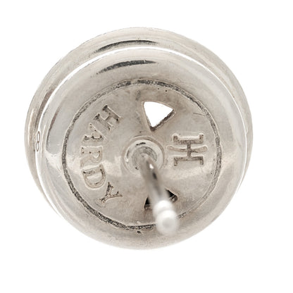 John Hardy Sterling Silver White Topaz Batu Bedeg Round Earrings 4 of 4