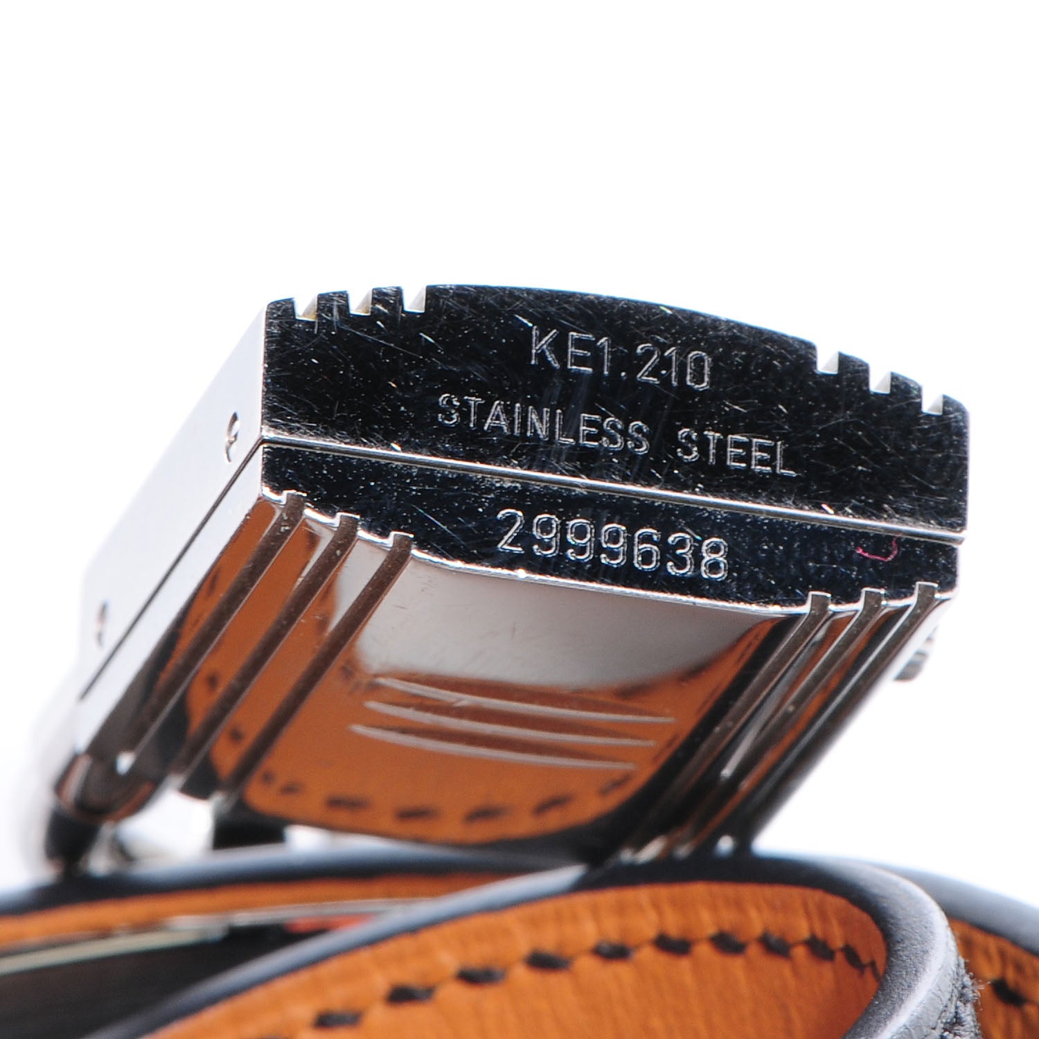 Hermes Stainless Steel Barenia 20mm Kelly Cadena Double Tour Quartz Watch Noir 7 of 9
