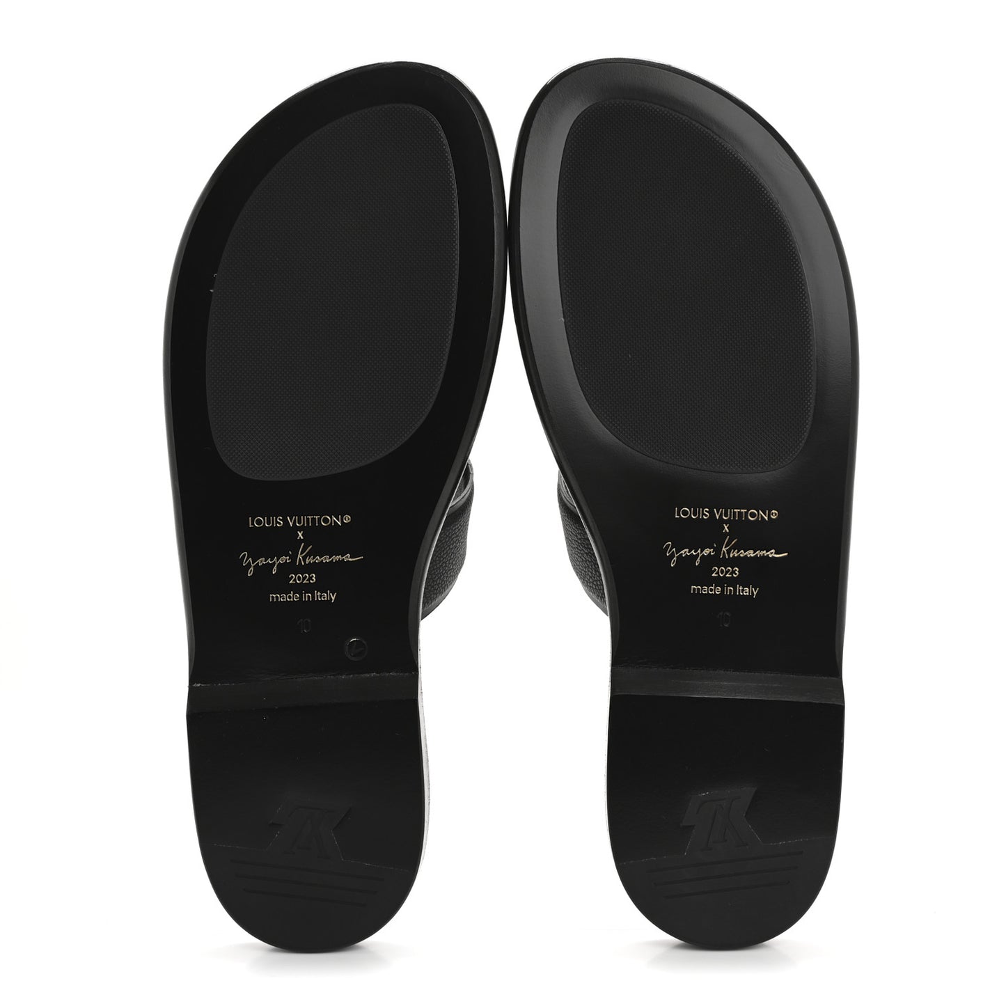 LV X YK Taurillon Monogram Mens Waterfront Mules 10 Argent