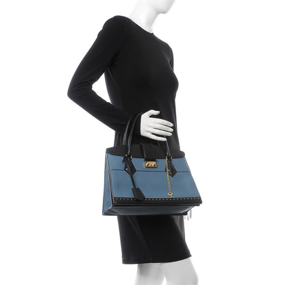 Louis Vuitton Taurillon Cour Marly MM Blue 3 of 9