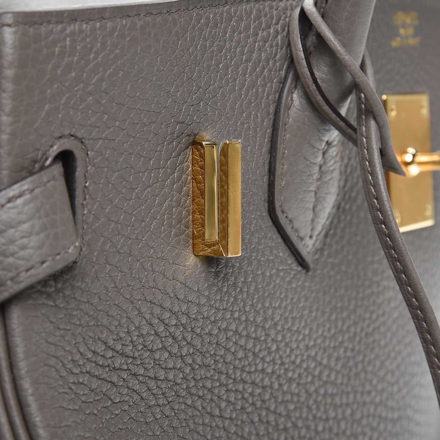 Hermes Taurillon Clemence Birkin 30 Etain 19 of 34