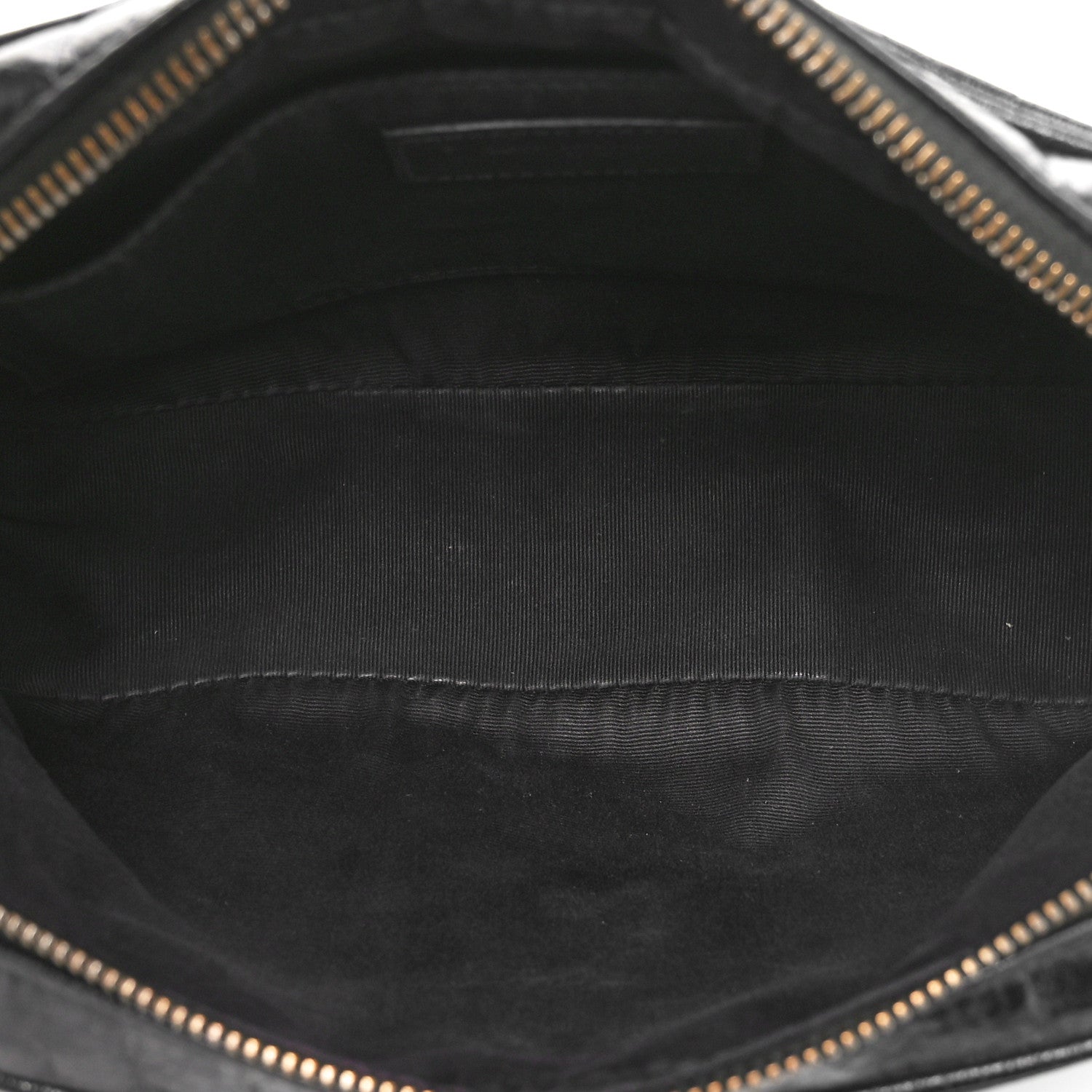 Saint Laurent Cracked Shiny Calfskin Monogram Lou Camera Bag Black 5 of 10