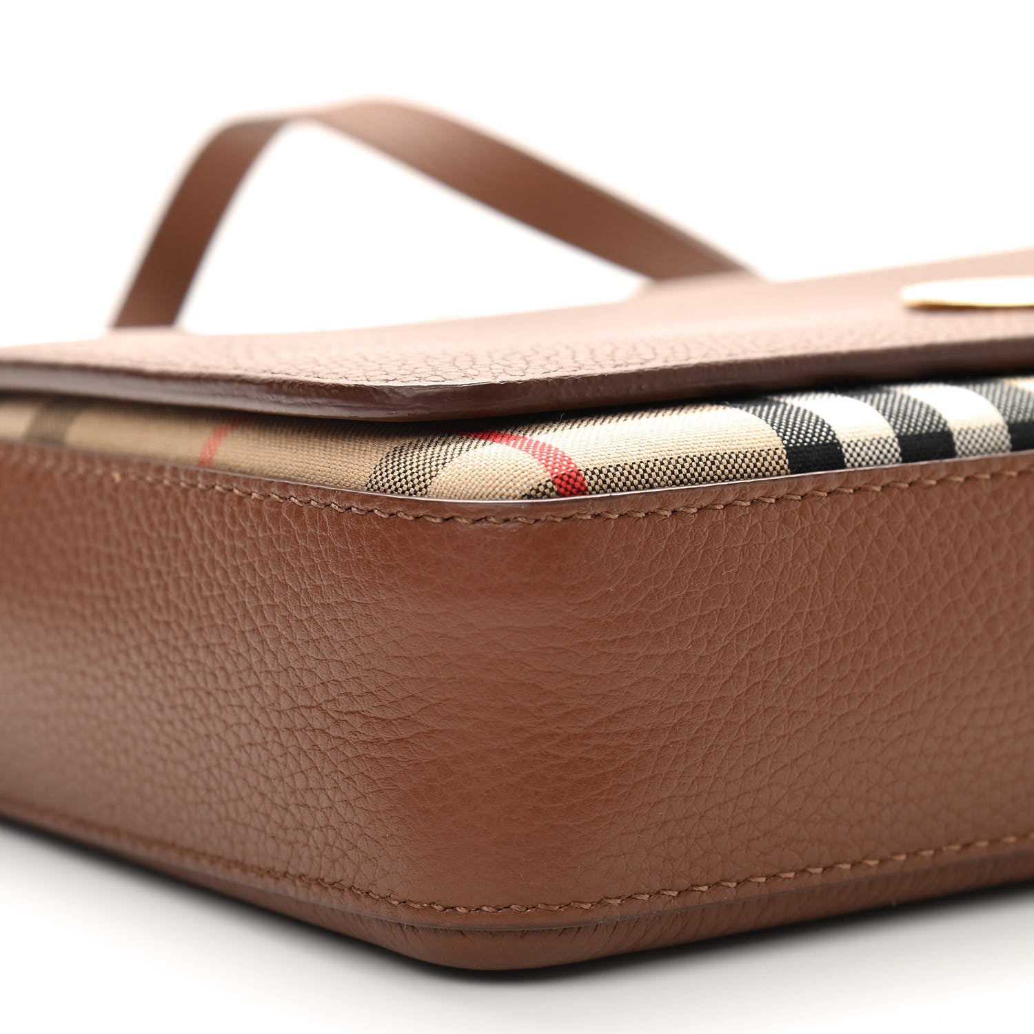 Burberry Calfskin Vintage Check New Hampshire Bag Archive Beige Tan 10 of 11