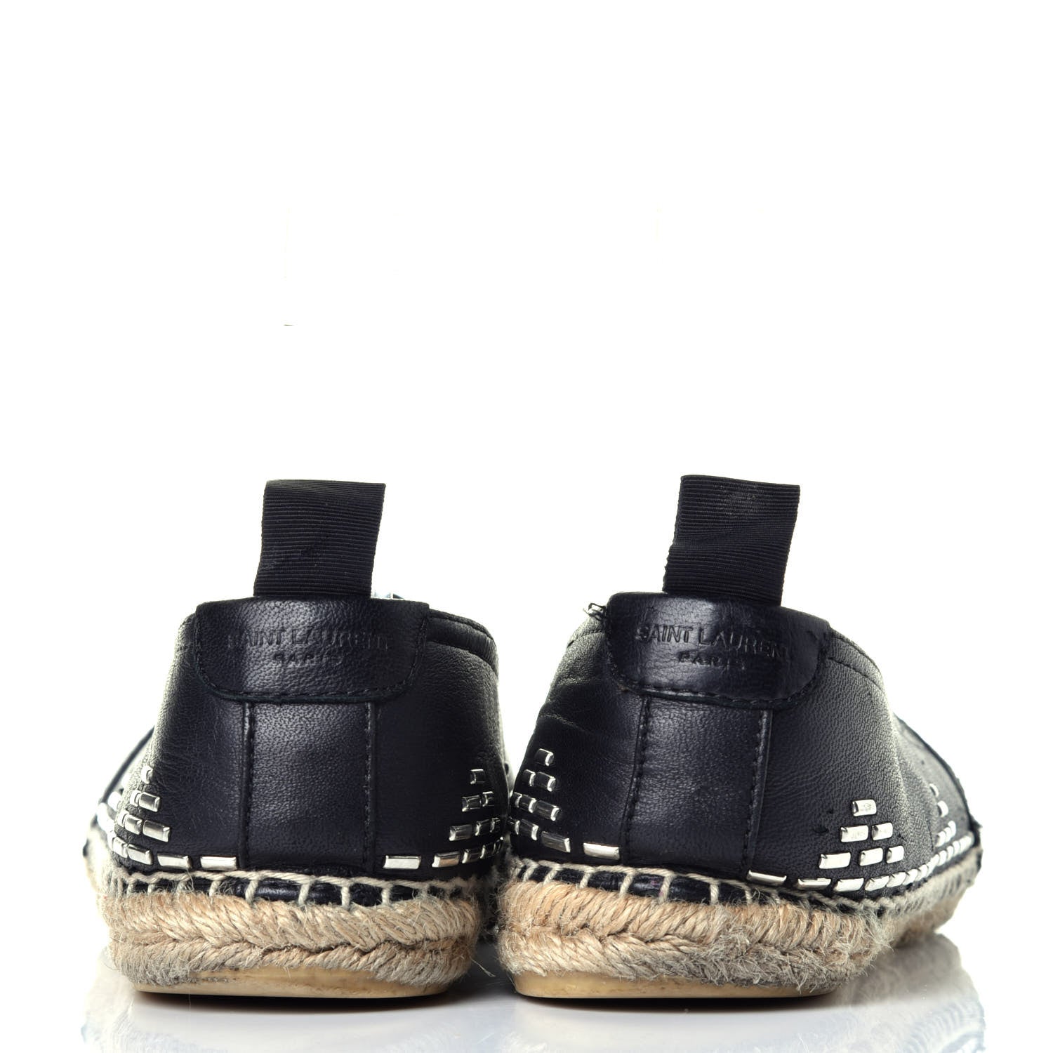 Saint Laurent Nappa Studded Espadrilles 36.5 Black 5 of 10