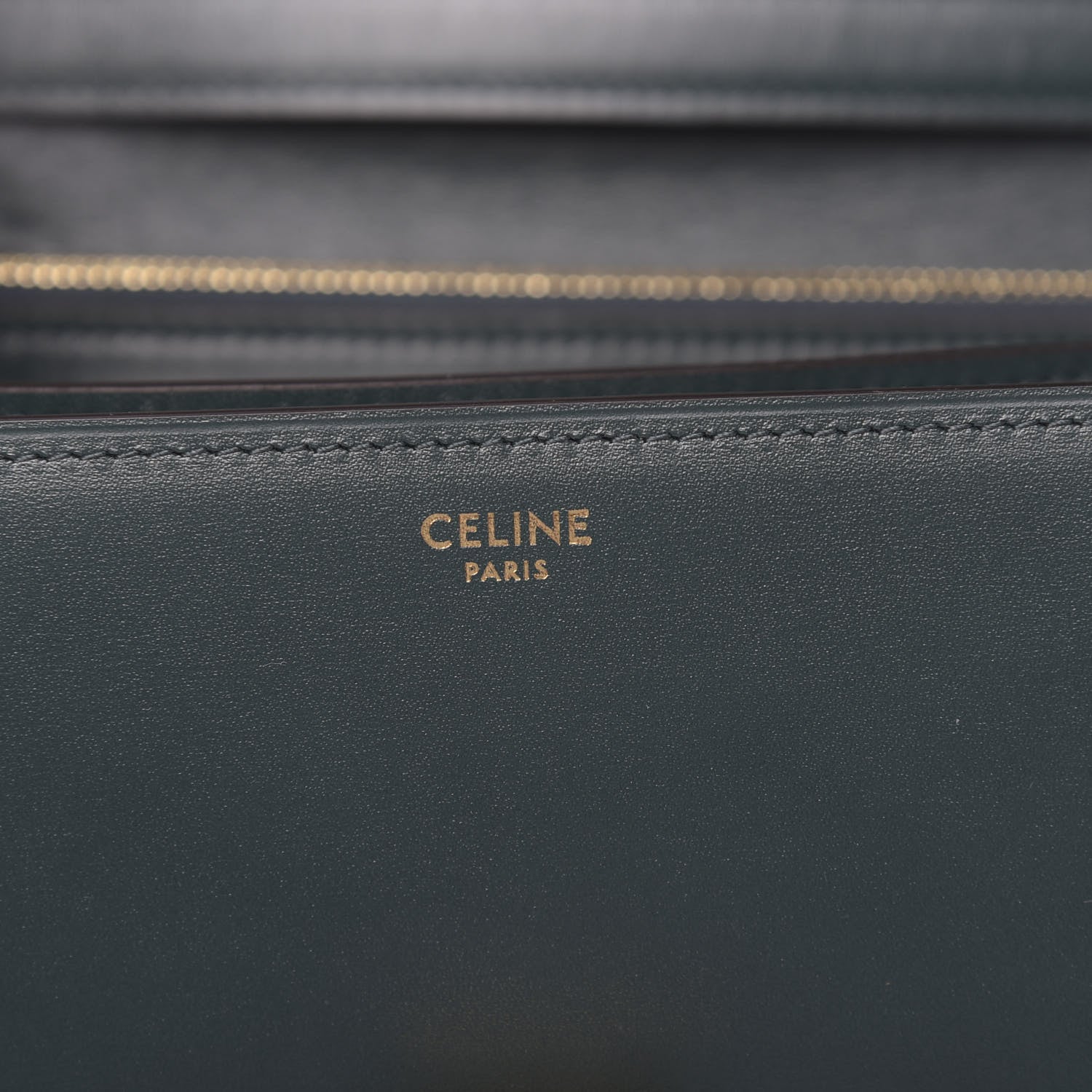 Celine Box Calfskin Medium Classic Box Flap Bag Dark Green 6 of 10