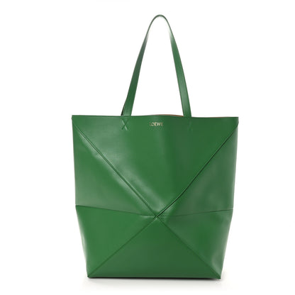 Loewe Shiny Calfskin Large Puzzle Fold Tote Tropical Green 1 of 8