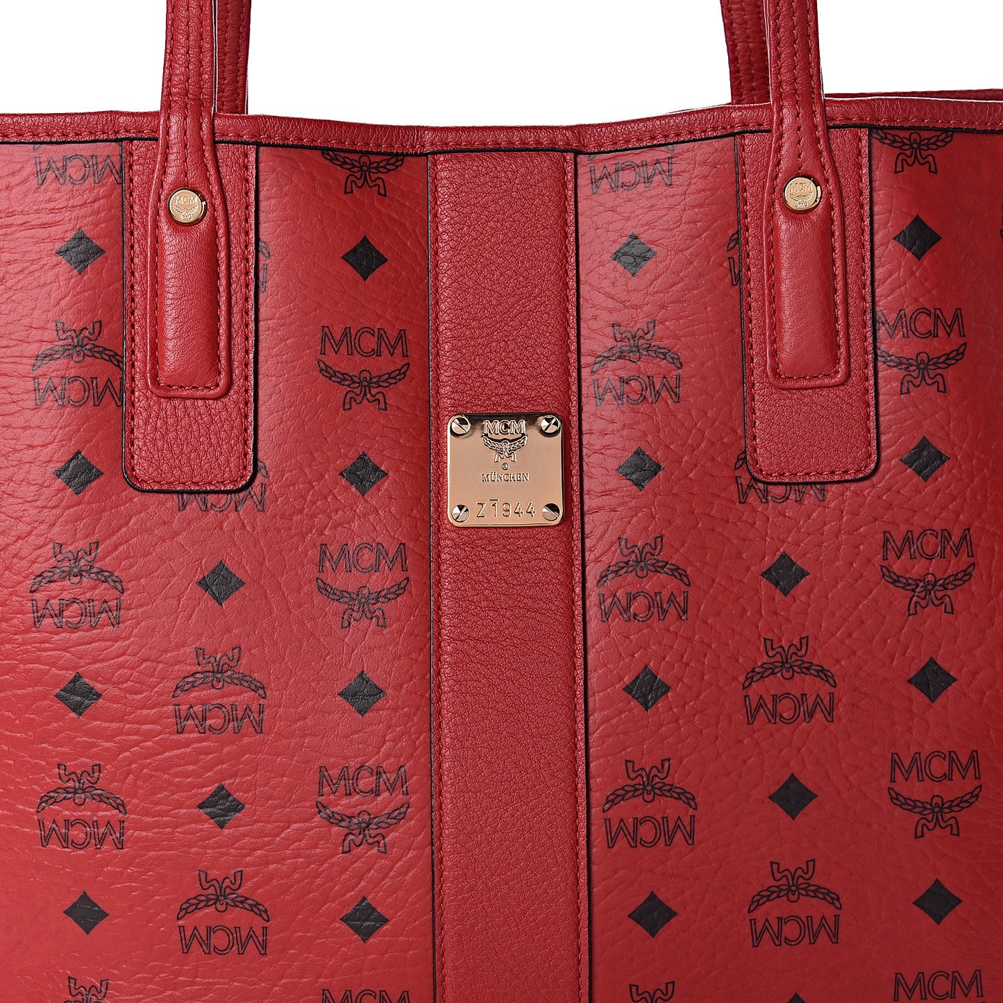 Visetos Medium Liz Reversible Shopper Tote Ruby Red