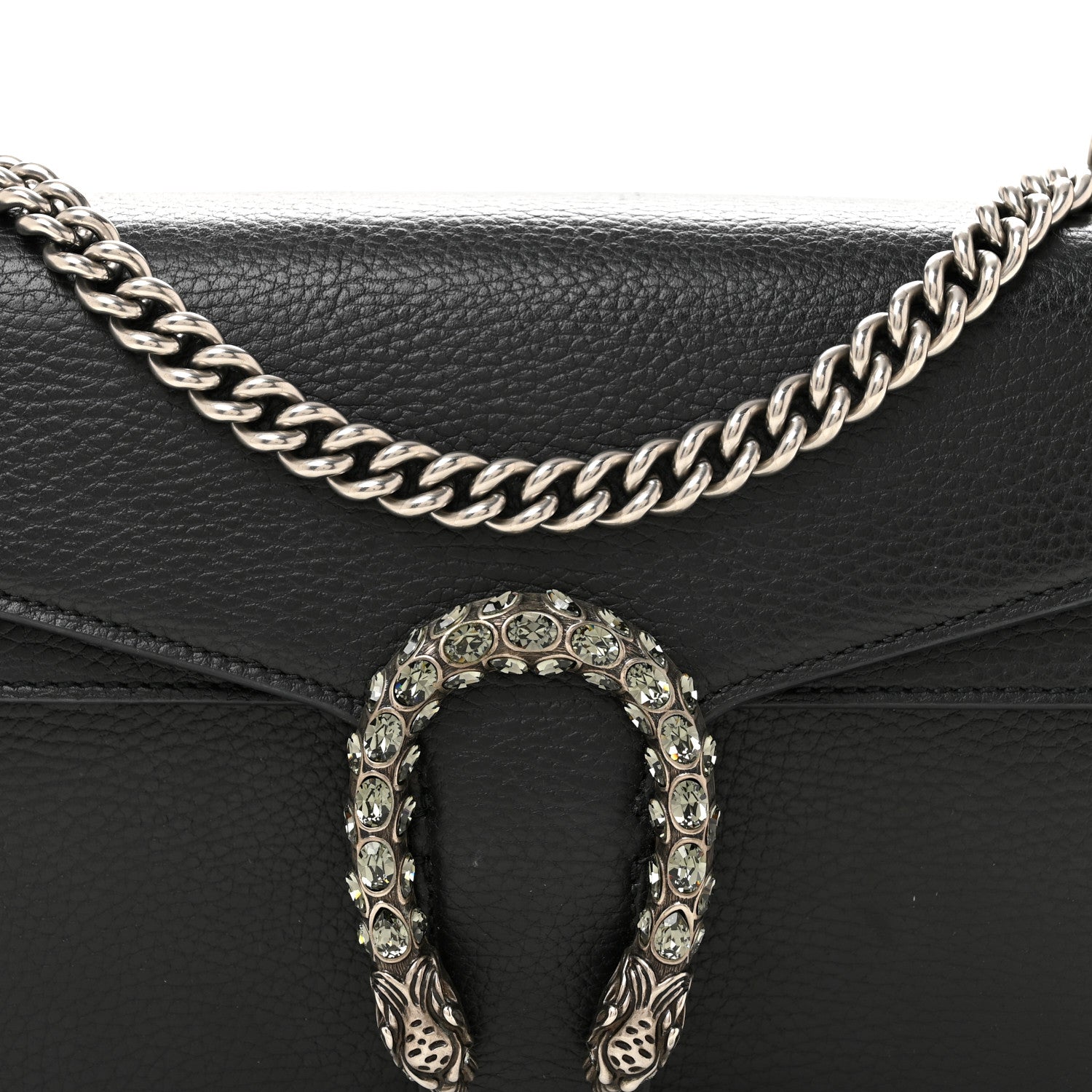 Gucci Pebbled Calfskin Small Dionysus Shoulder Bag Black 8 of 11