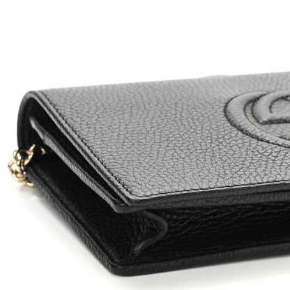 Gucci Pebbled Calfskin Soho Wallet on Chain Black 6 of 9