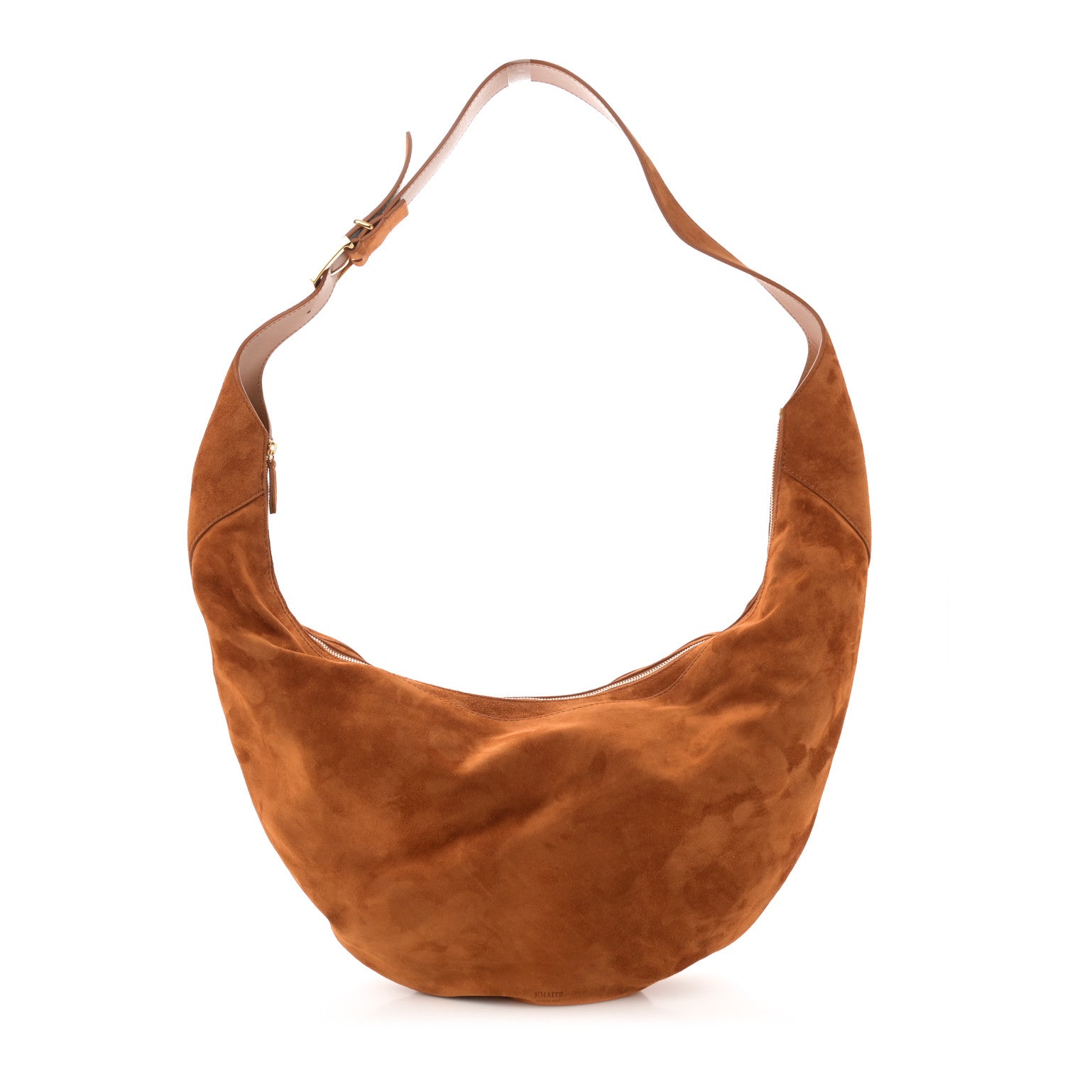 Khaite Suede August Hobo Caramel 1 of 9