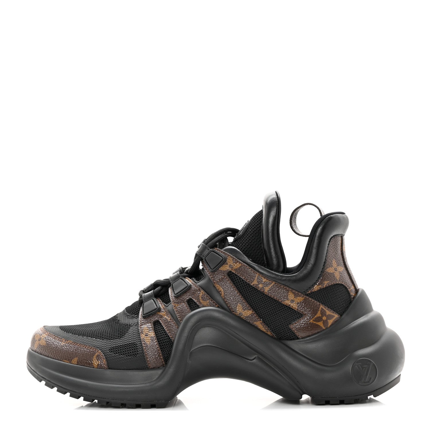 Louis Vuitton Calfskin Patent Monogram LV Archlight Sneakers 41 Black 1 of 9