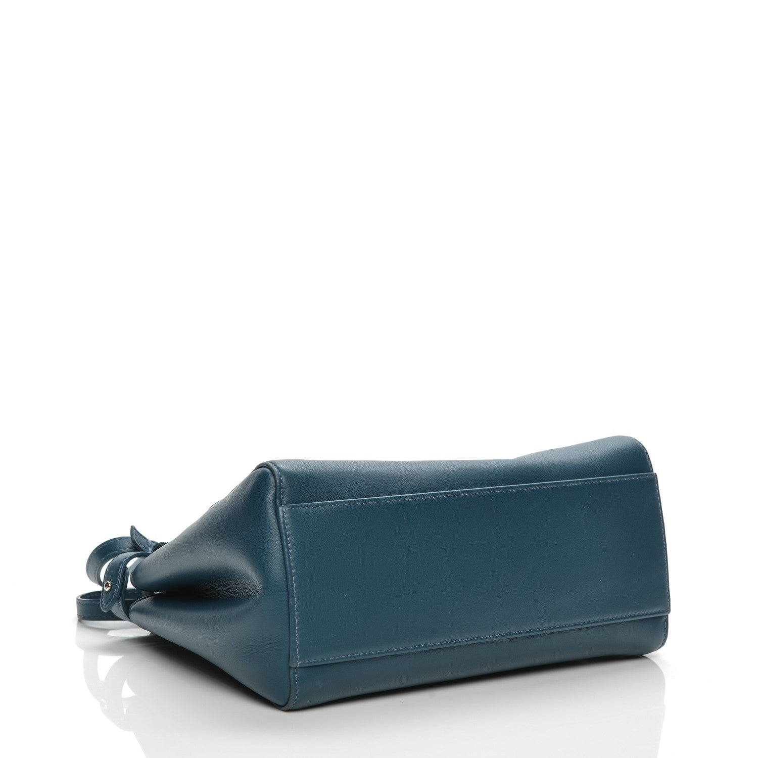 Fendi Nappa Mini Peekaboo Iconic Satchel Pavone 4 of 6