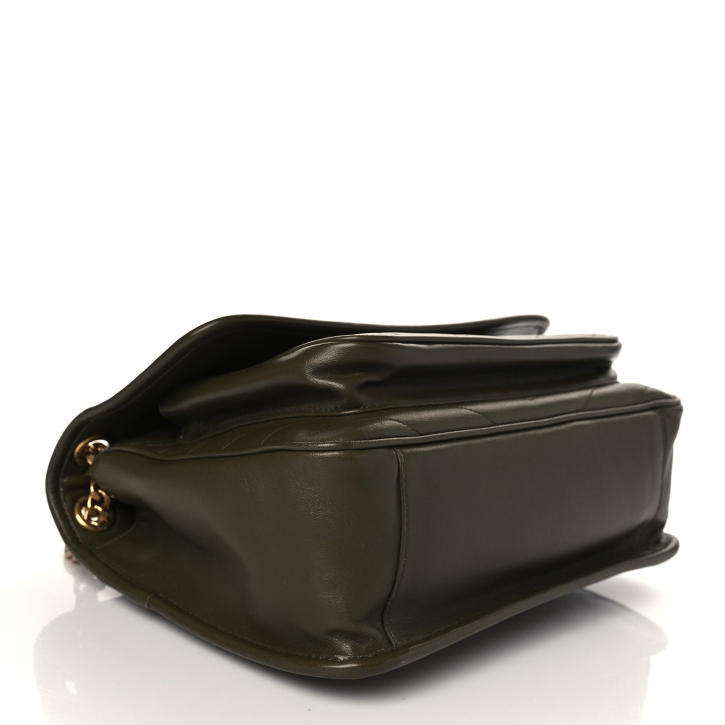 Lambskin Matelasse Monogram Medium Niki Chain Satchel Seaweed