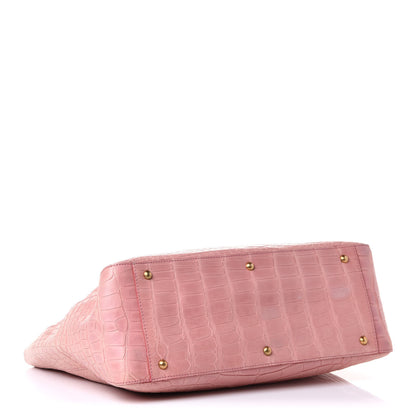 Fendi Alligator Large Twins Tote Pink 4 of 18
