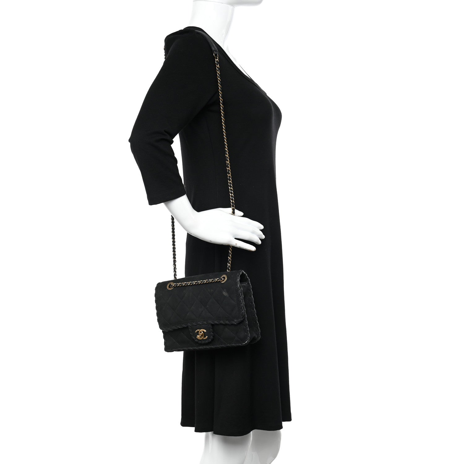 Chanel Iridescent Calfskin Small Happy Stitch Flap Black 2 of 14