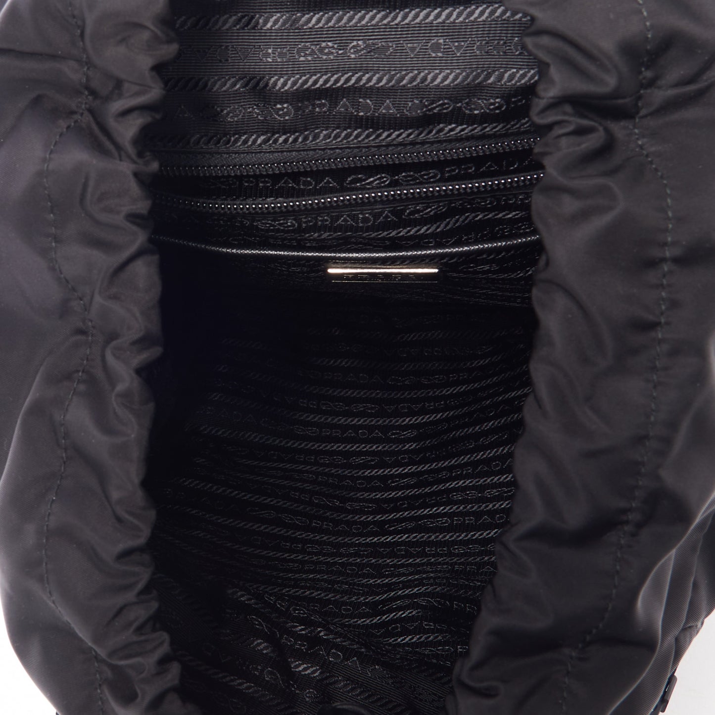 Tessuto Nylon Montagna Double Buckle Backpack Black