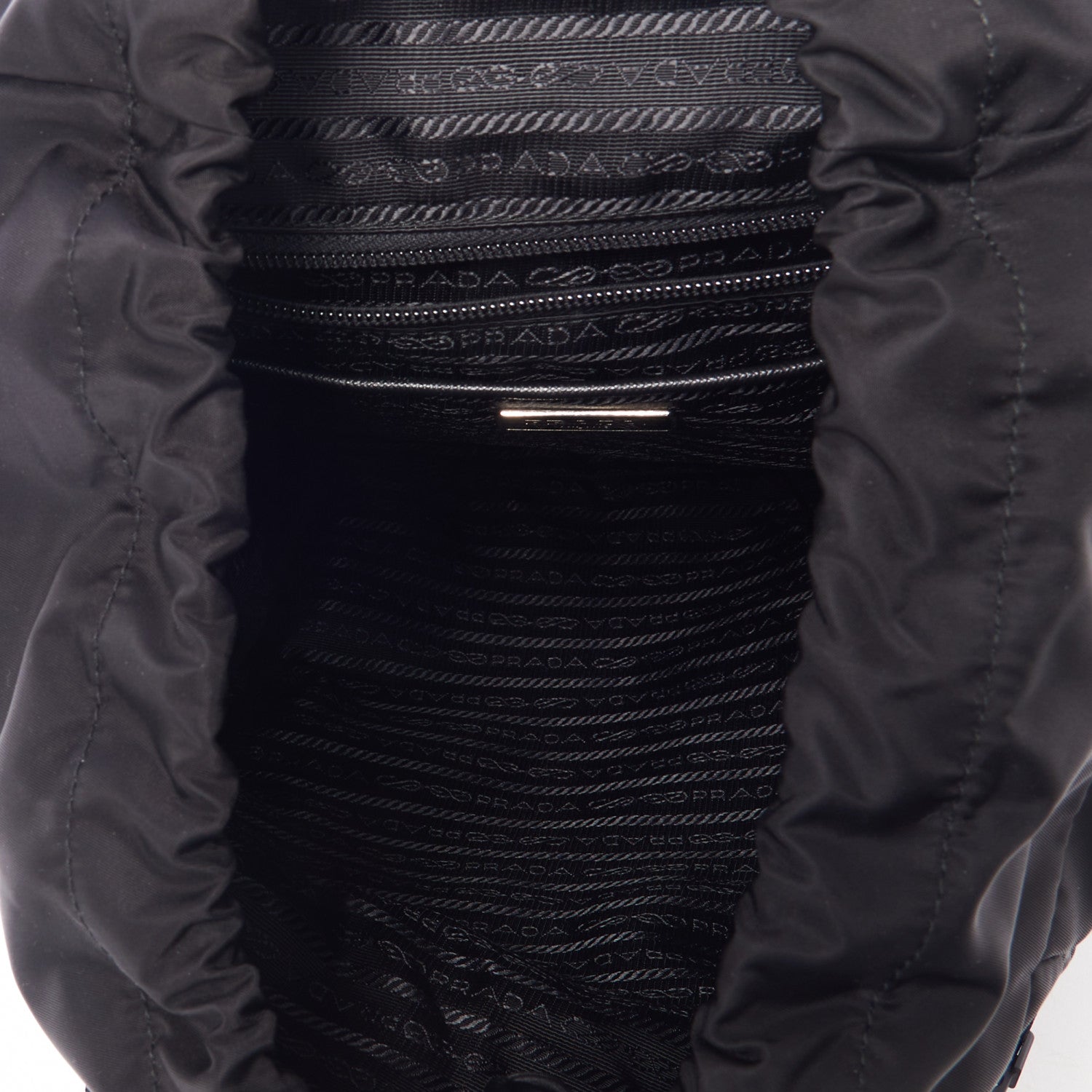 Prada Tessuto Nylon Montagna Double Buckle Backpack Black 7 of 8