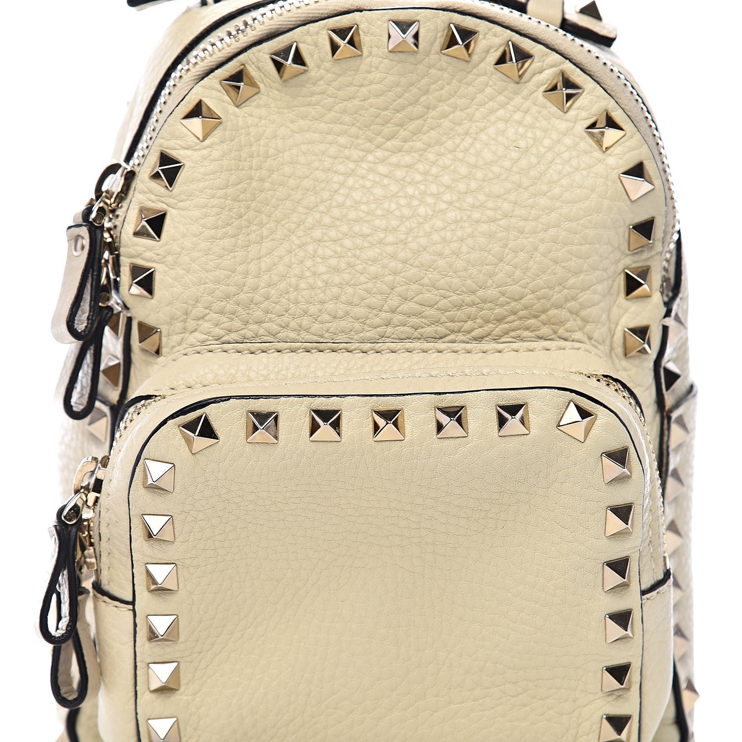 Valentino Garavani Pebbled Calfskin Mini Rockstud Backpack Ivory 9 of 9