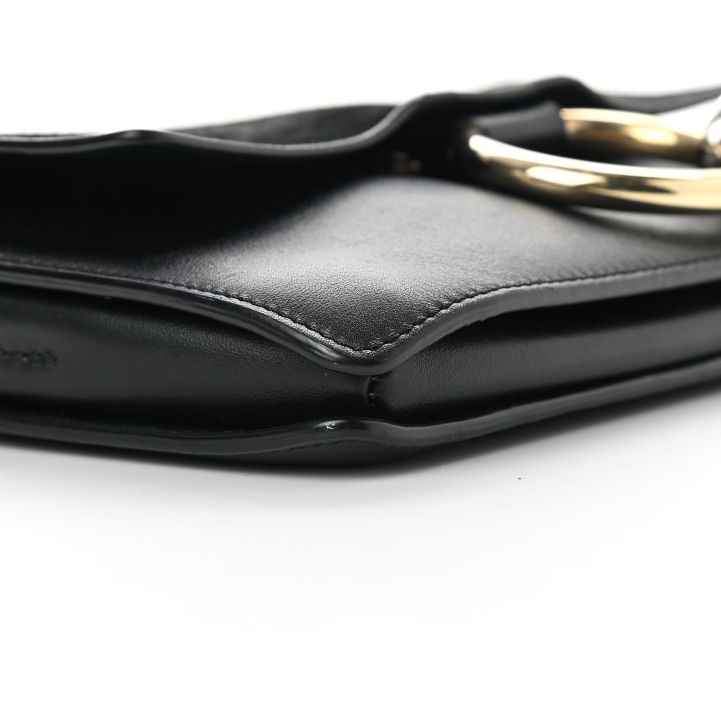Suede Calfskin Small Faye Shoulder Bag Black