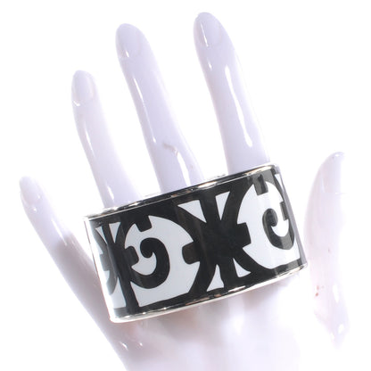 Hermes Enamel Printed Extra Wide Balcons du Guadalquivir Bracelet 65 Black 2 of 5
